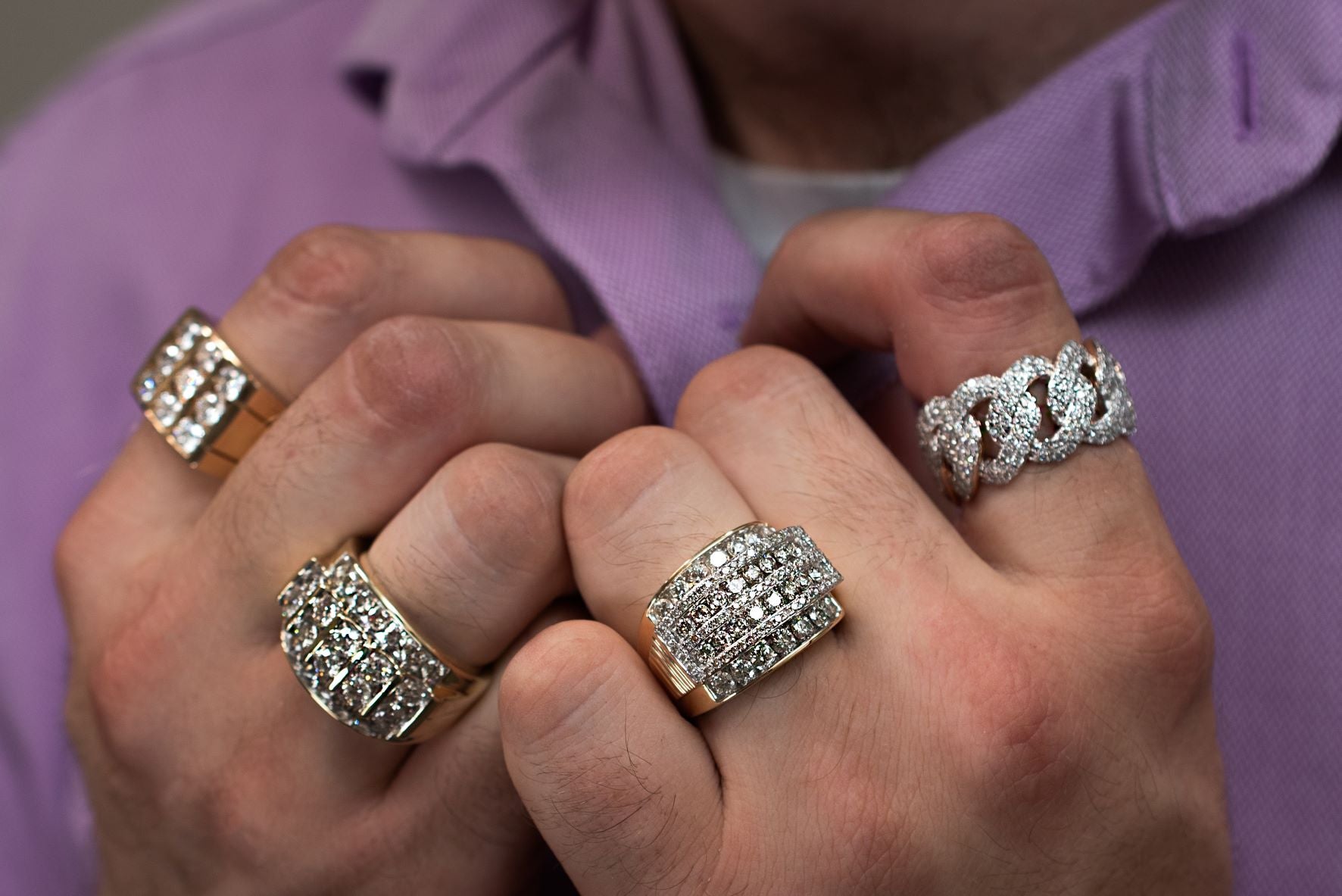 3 ctw Men's Diamond Cuban Style Ring