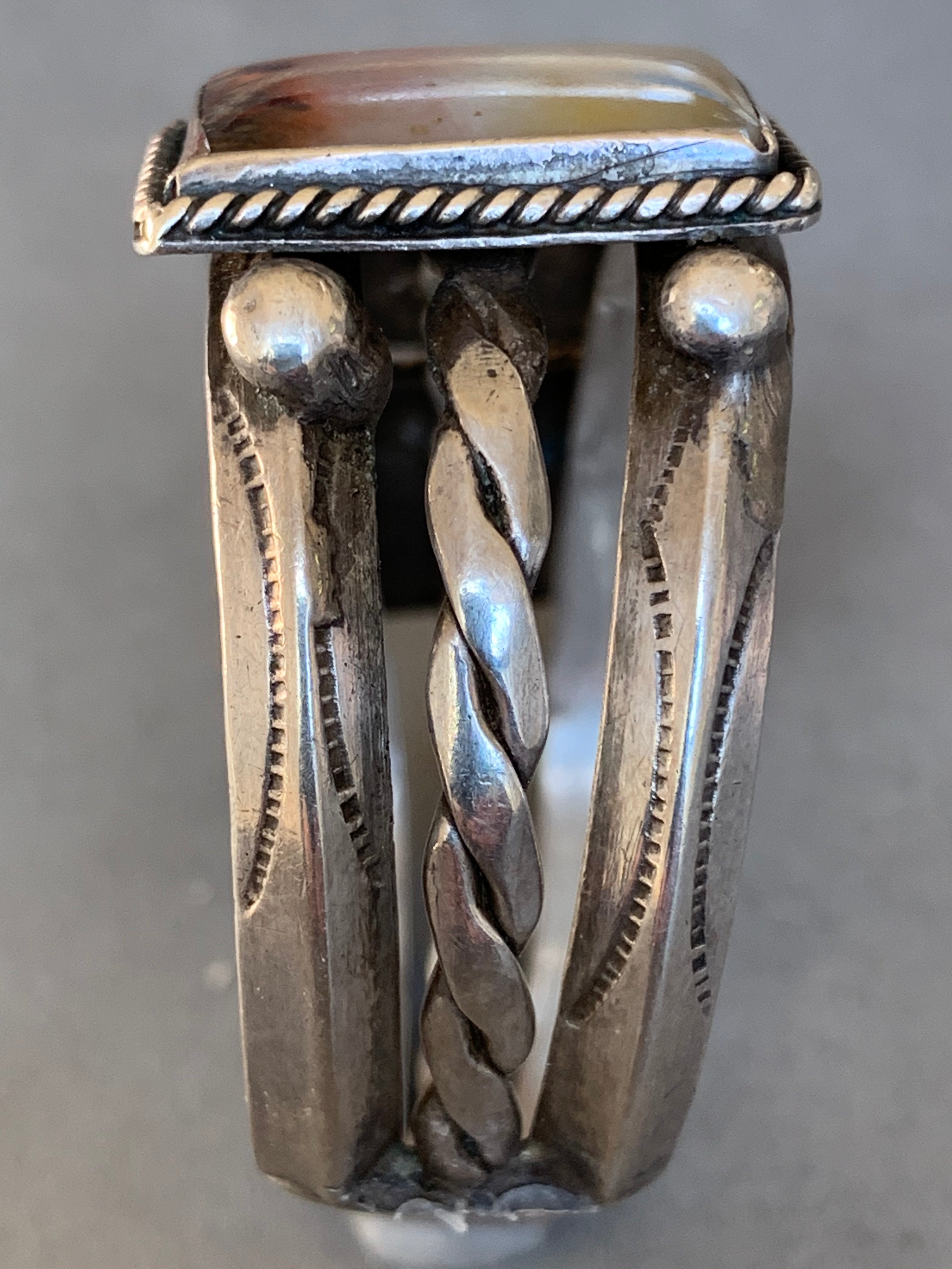Petrified Wood Bracelet/Fred Harvey Era sterling