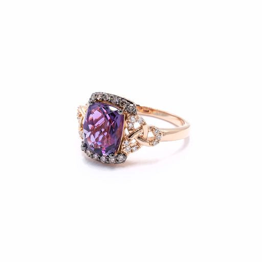 A February Birthstone, Amethyst, & Chocolate Diamond LeVian Ring
