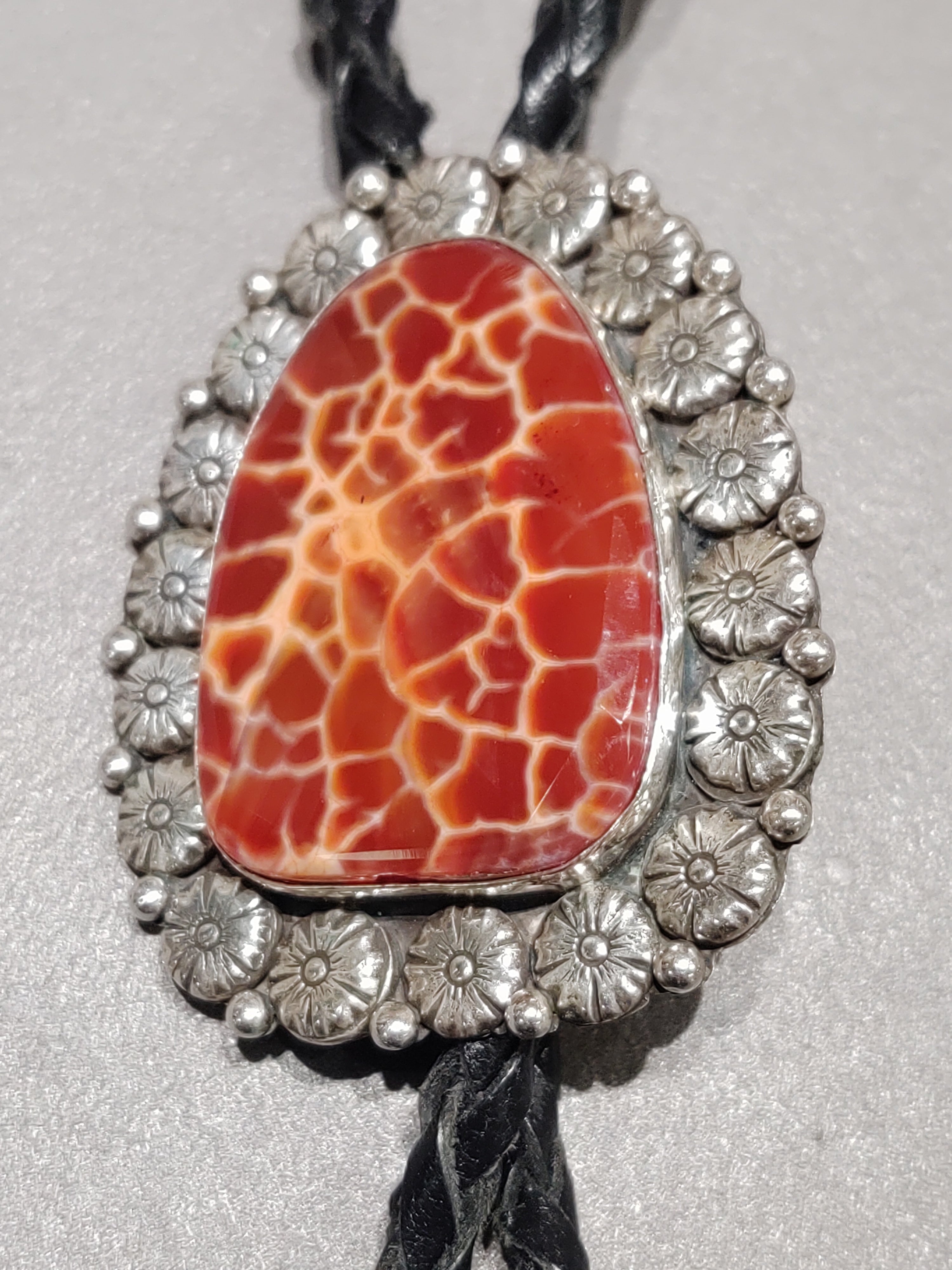 Ronnie Willie Honeycomb Agate Bolo