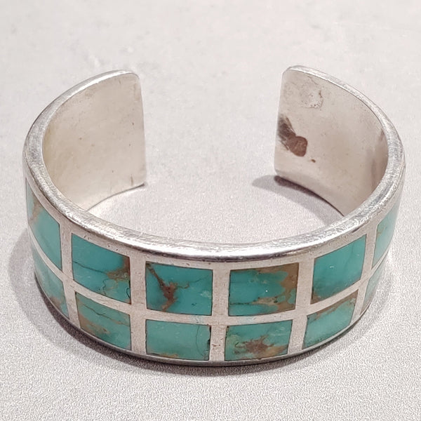Square Turquoise Inlay Cuff