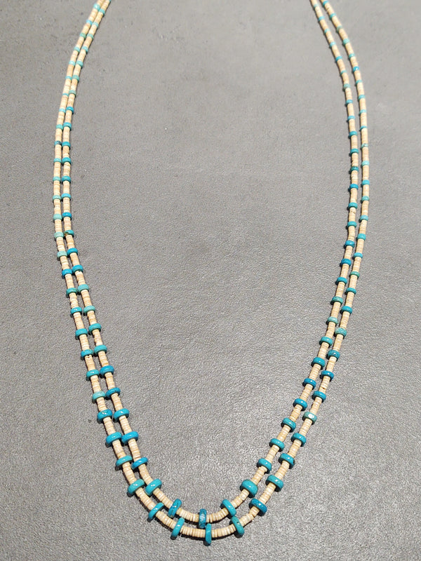 Marilyn Moquino Kewa TQ Melon Necklace - Handmade Native American