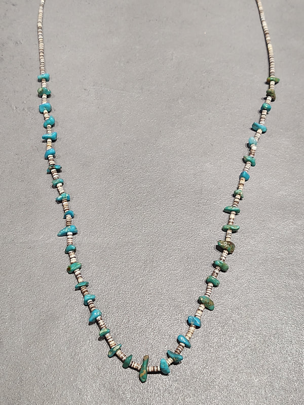Heishi Turquoise Kewa Necklace - Handmade Native American