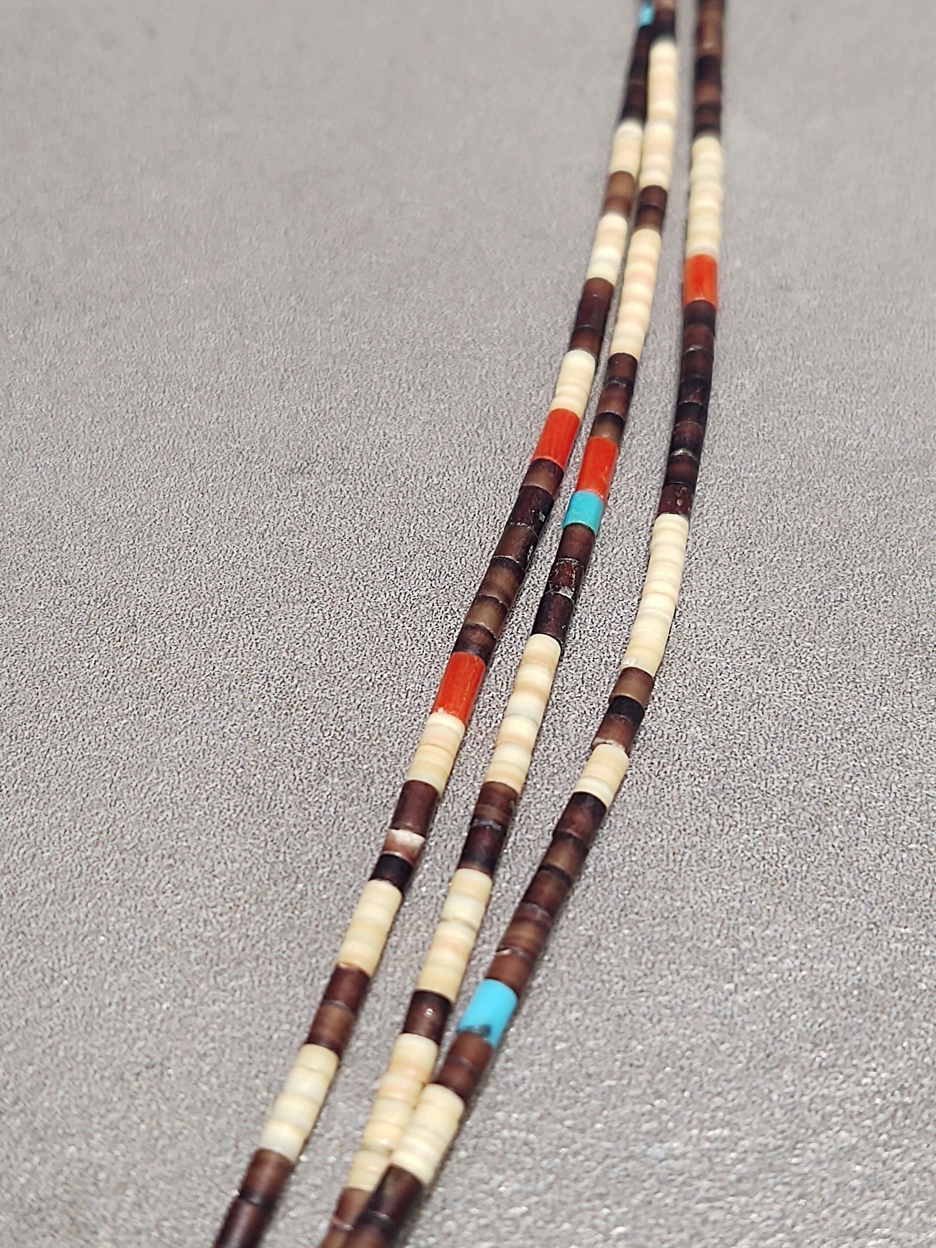 Heishi Coral Turquoise Kewa Necklace - Handmade Native American