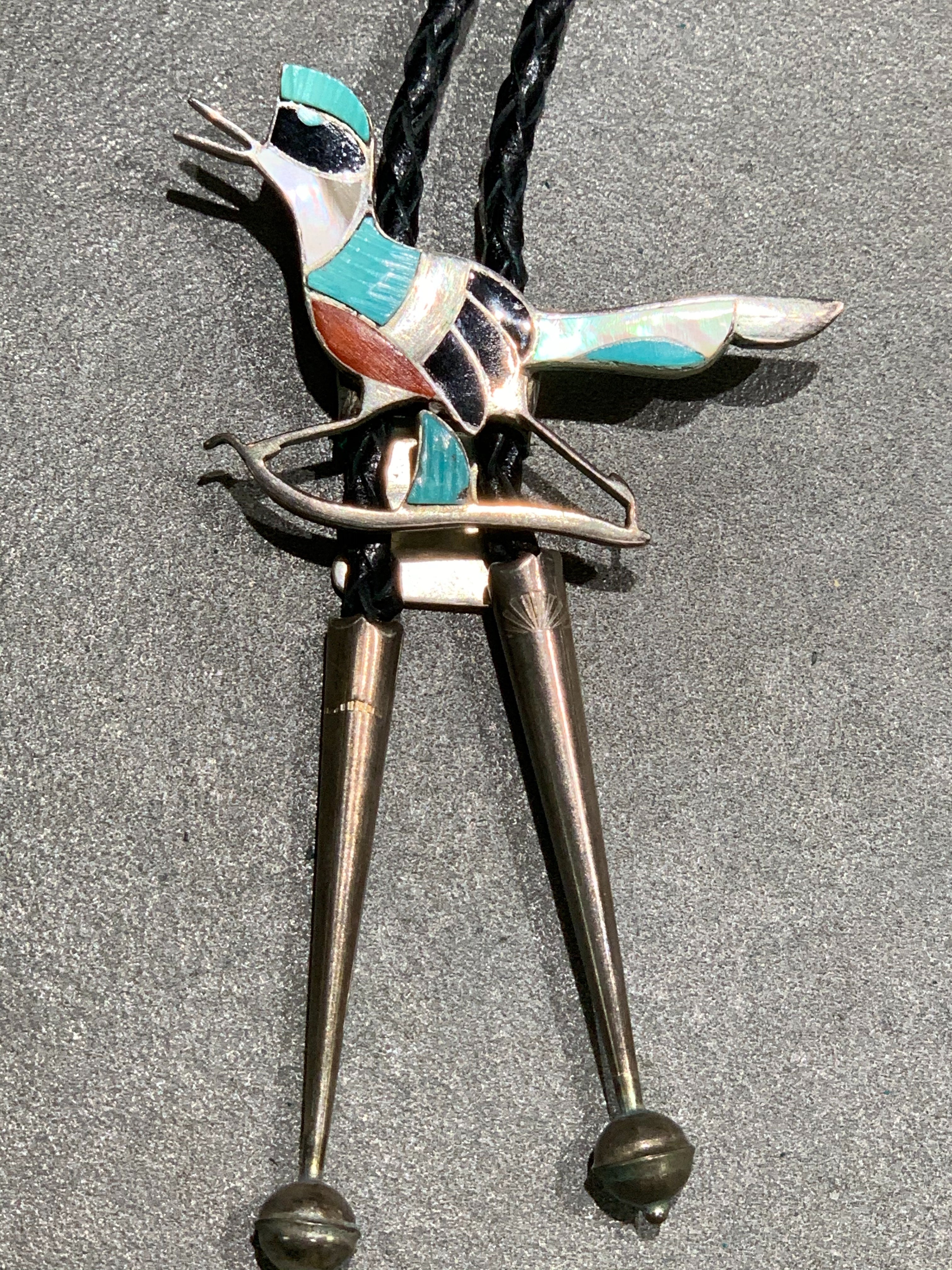 EDWARD BEYUKA INLAY STERLING SILVER BOLO