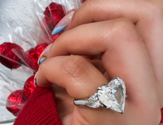 4.15 ct Heart Diamond Ring Valentine Special