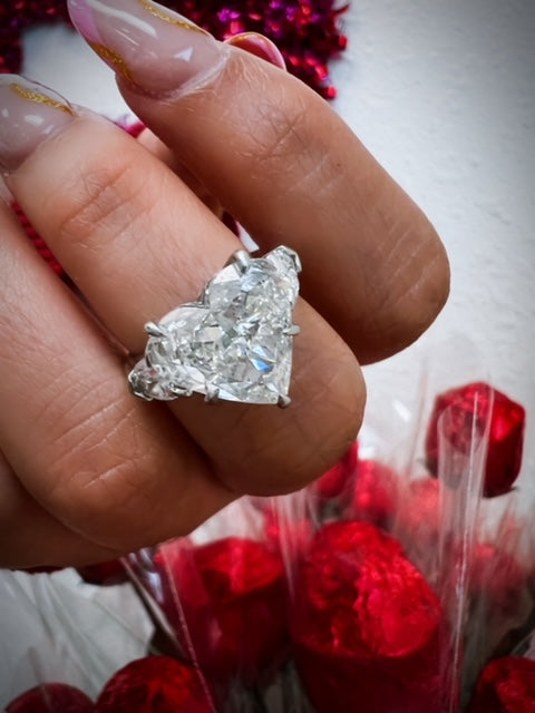 4.15 ct Heart Diamond Ring Valentine Special