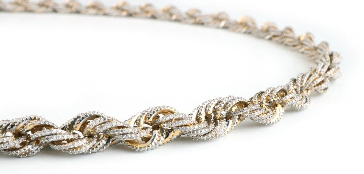 Diamond Rope Chain 17.36 ctw 10k