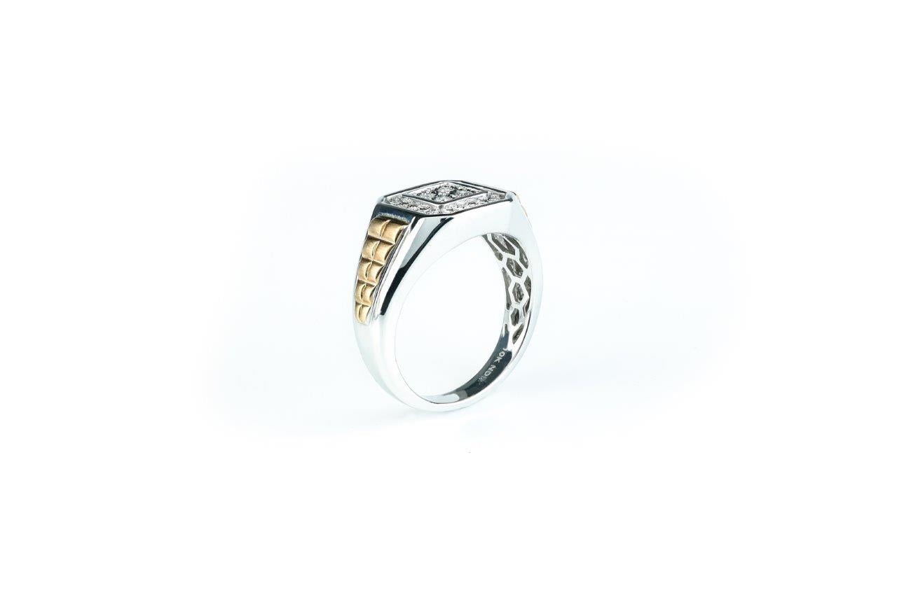 Men's Rolex-Style Diamond Ring 0.16ctw 10k