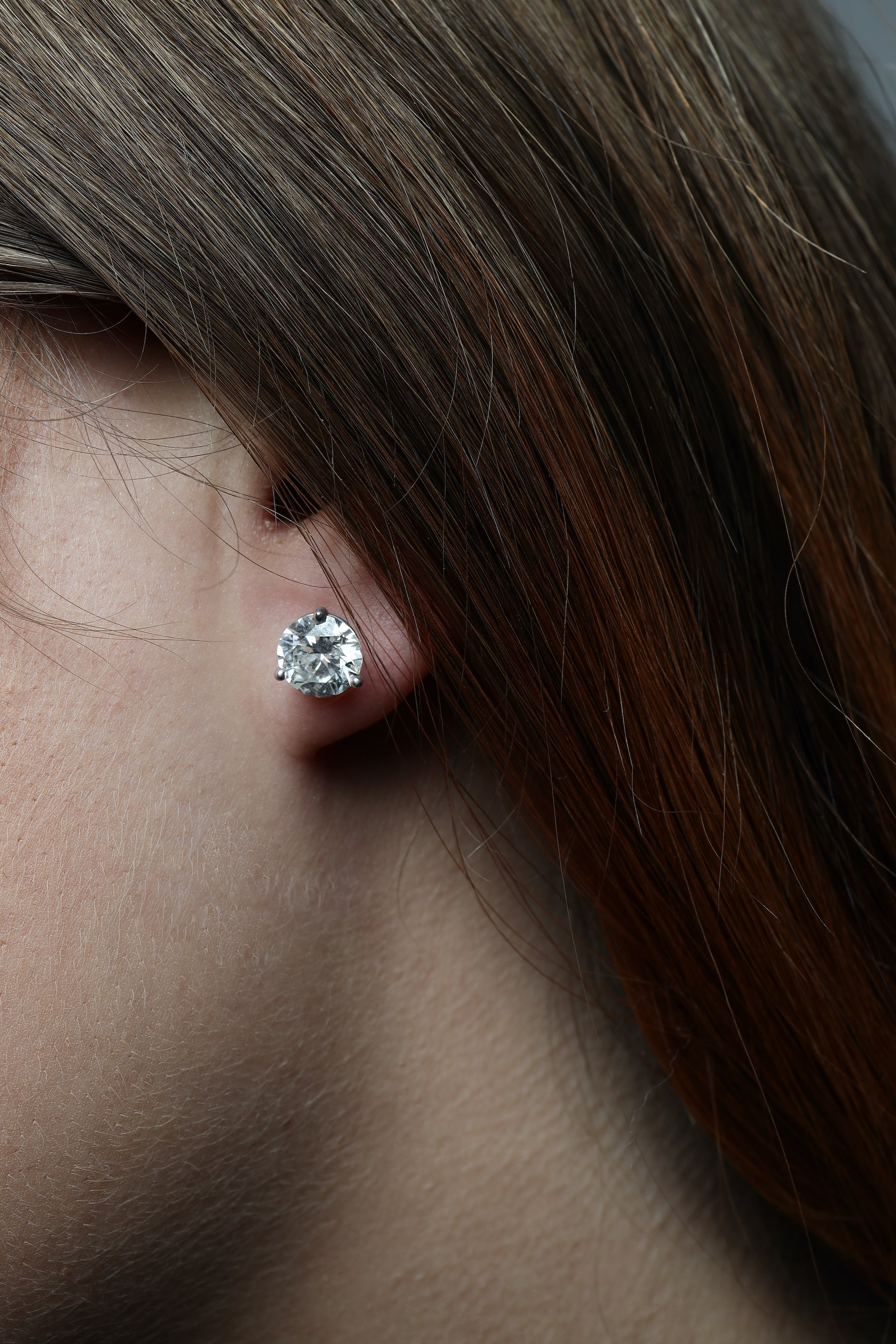 2 ctw Lab Grown Diamond Stud Earrings