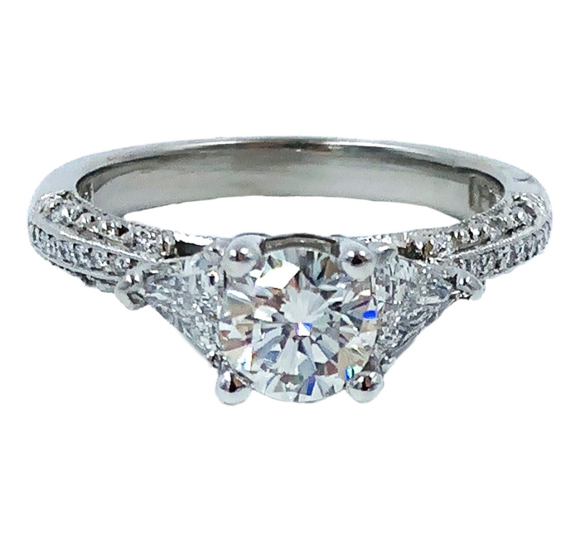 1.08 ctw Tacori Platinum Diamond Engagement Ring