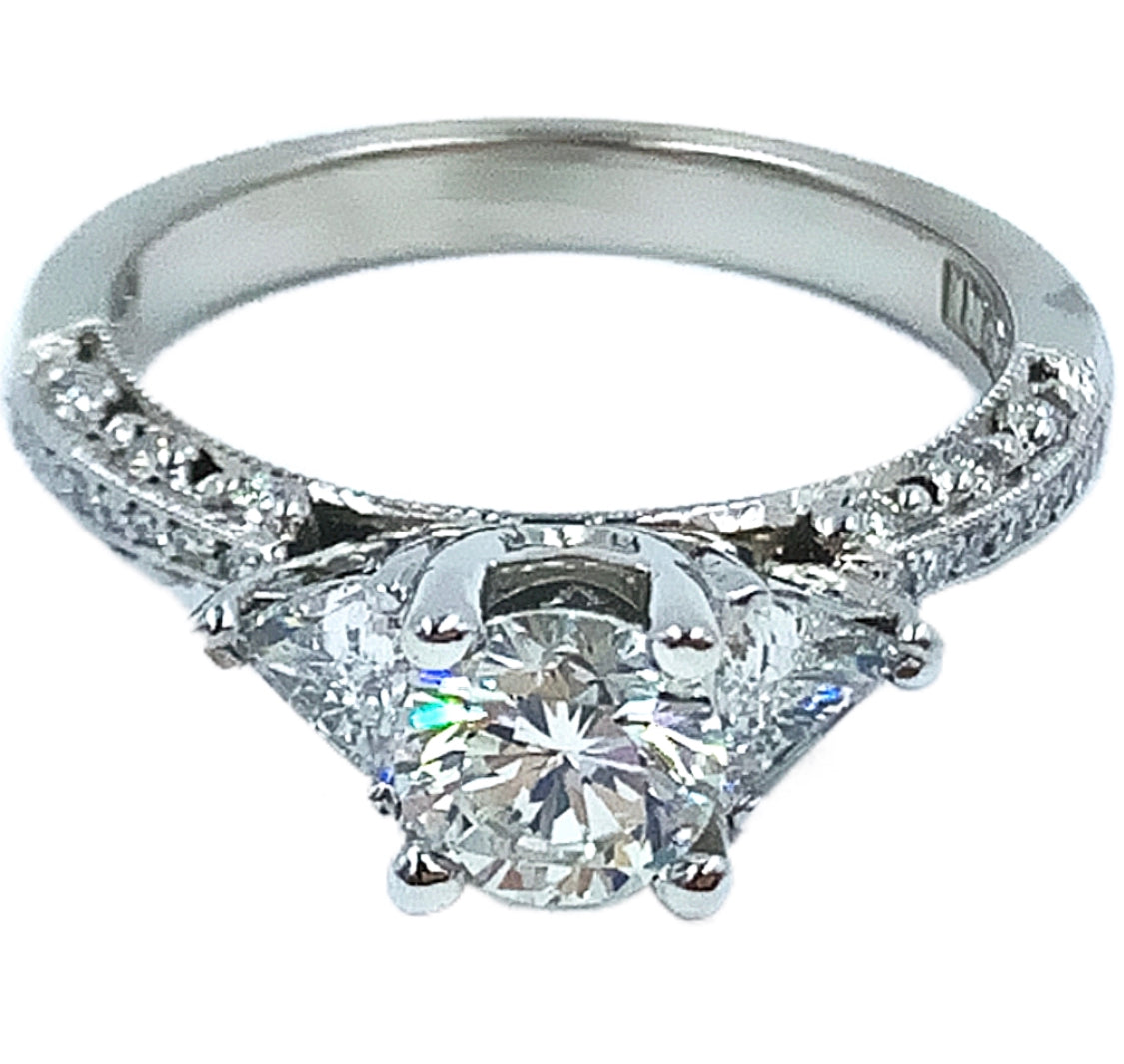 1.08 ctw Tacori Platinum Diamond Engagement Ring