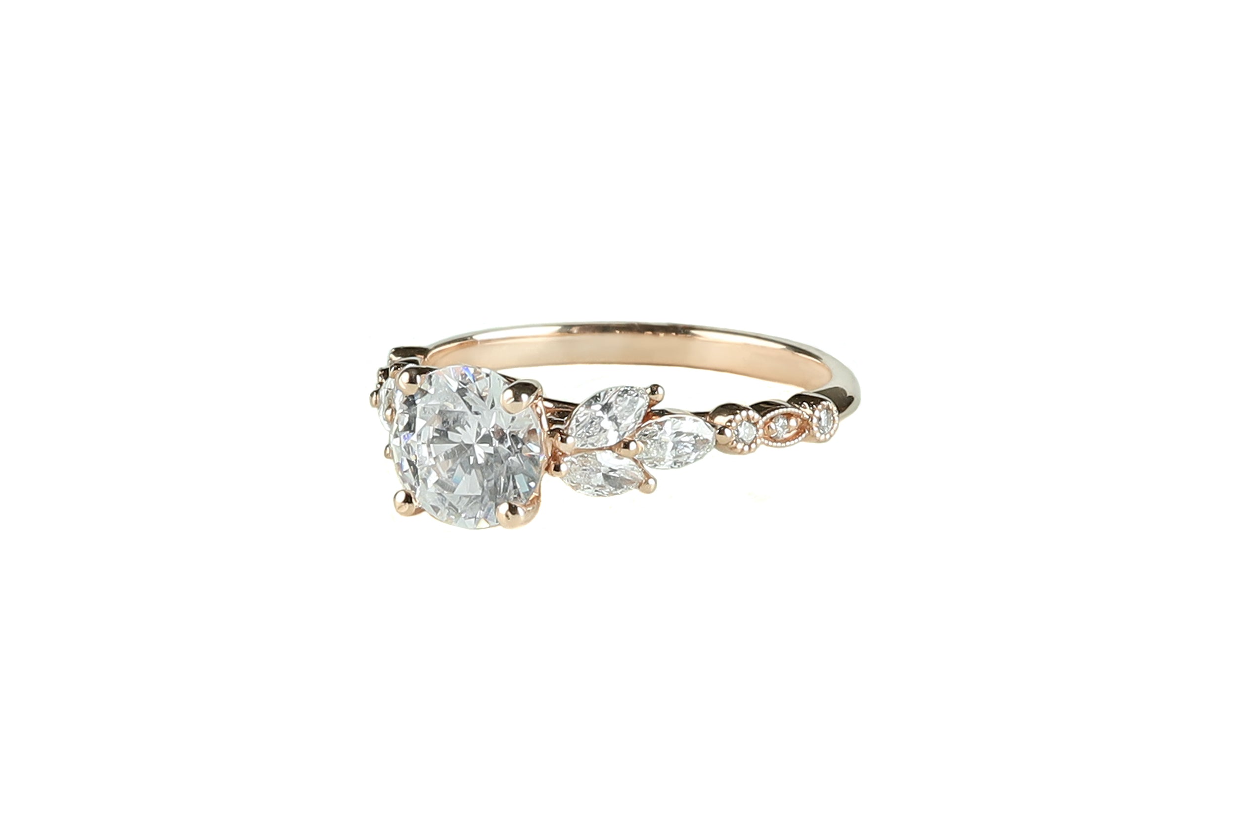 Luminar Diamond Engagement Ring 1.49 ctw 14k Rose Gold