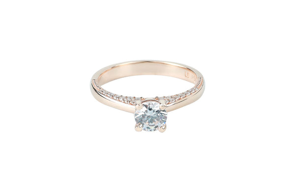 Luminar 2/3 ctw Accented Solitaire Diamond Engagement Ring