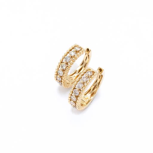 Levian Honeygold Diamond Hoop Earrings 1 ctw