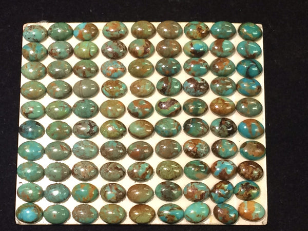 Kingman Stabilized Turquoise Cabs Blues/Greens 6x8mm $1.50/ct