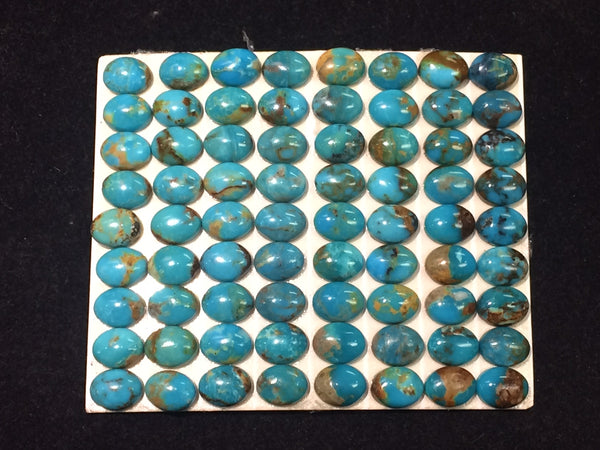 Kingman Stabilized Turquoise Cabs 7x9 Greens/Blues $1.50/ct