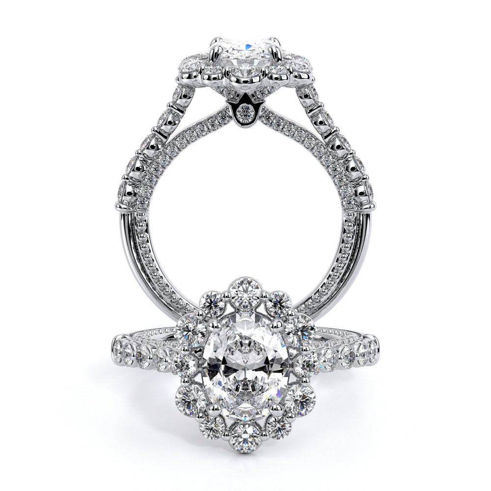 Verragio Couture Collection Diamond Engagement Ring Lab Oval Diamond Center