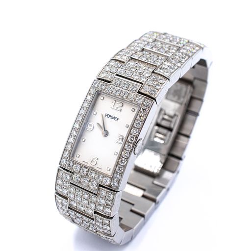 Stainless Steel Diamond Greca Watch