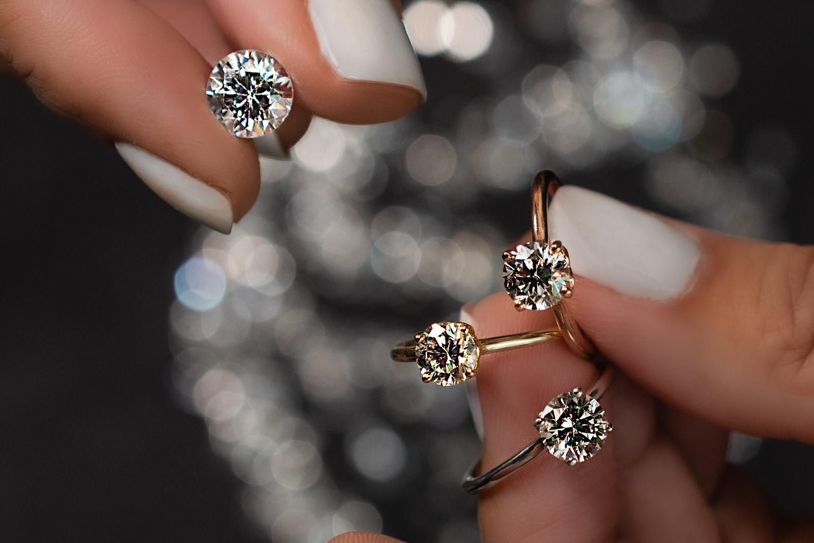 1 carat+ Lab Grown Diamond Solitaire Ring