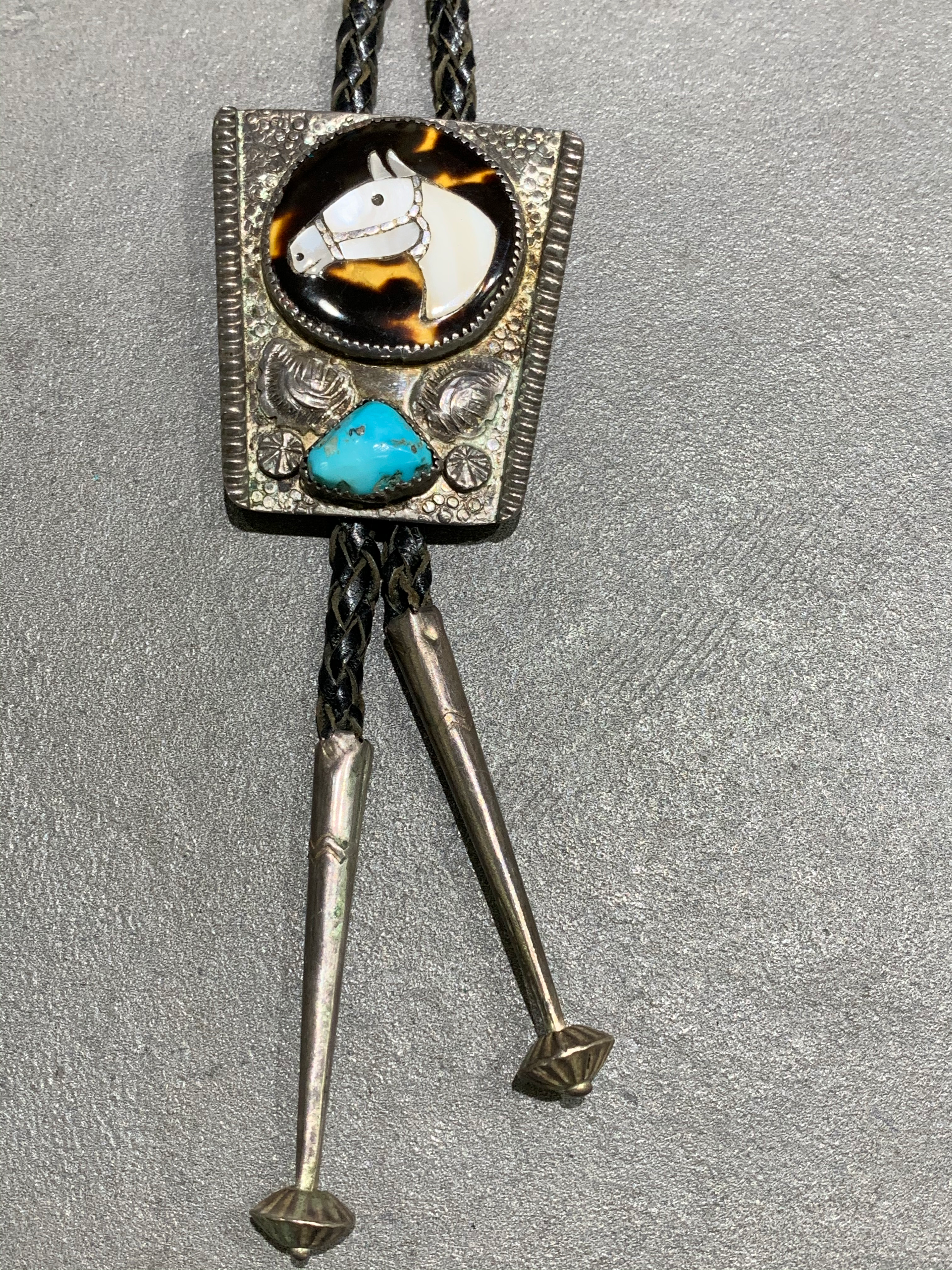 Isabel Simplicio Zuni Sterling Silver Turquoise Bolo