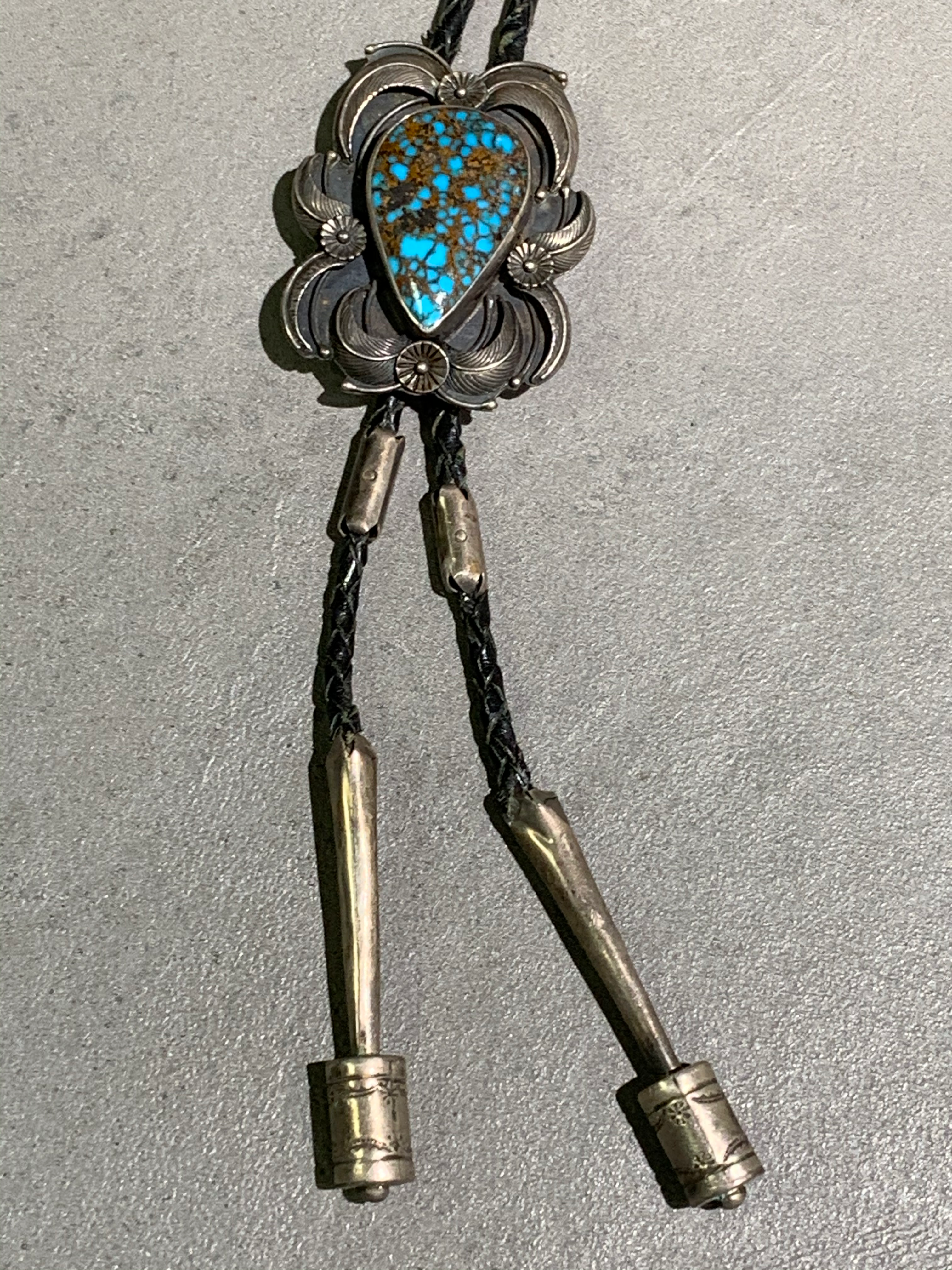 Carl Luthy Shop Navajo Turquoise Sterling Silver Bolo