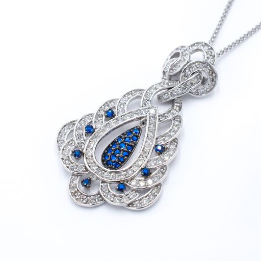 Vintage Sapphire & Diamond Pendant