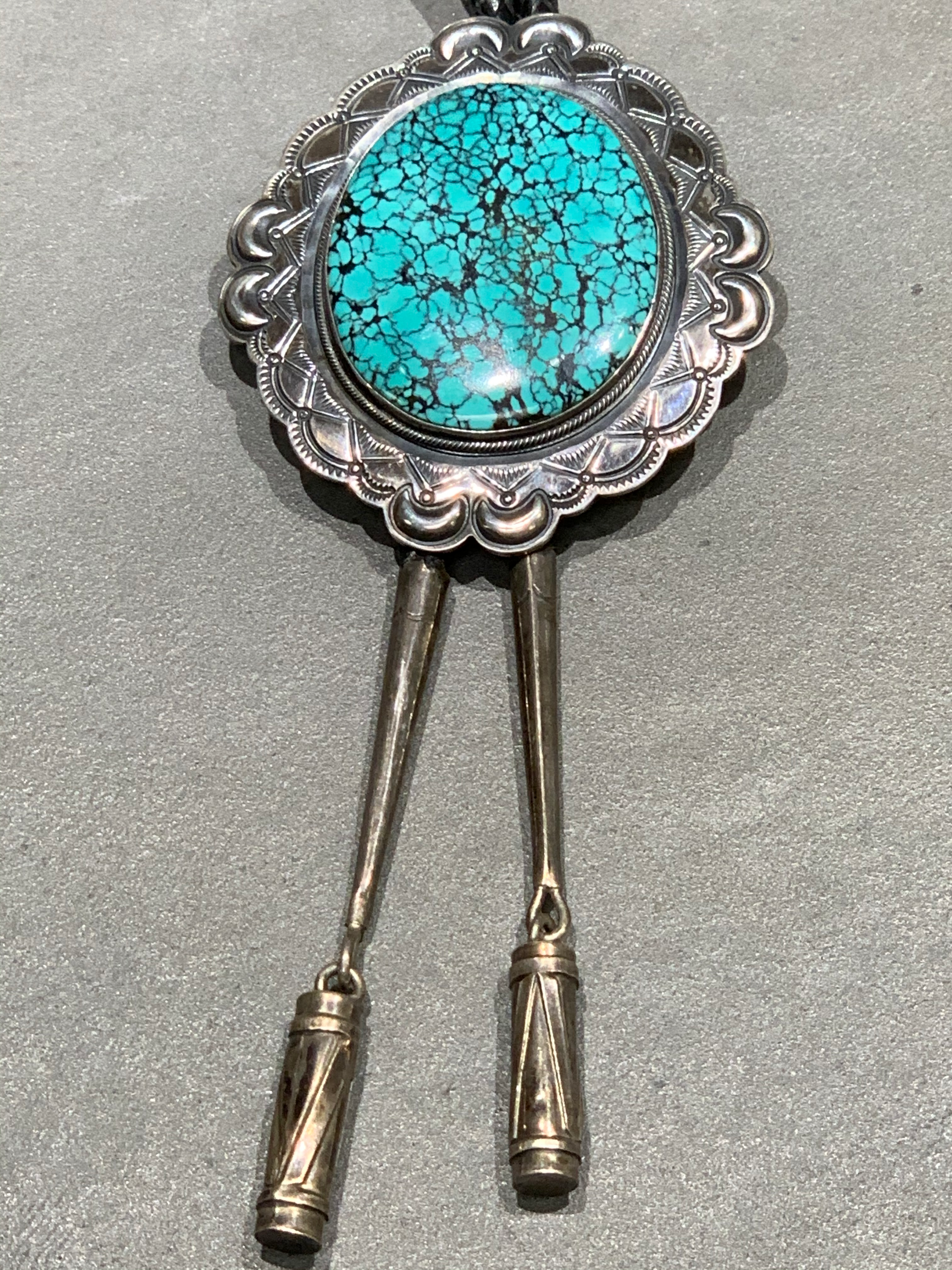 Paul J. Begay Navajo Sterling Silver Turquoise Bolo