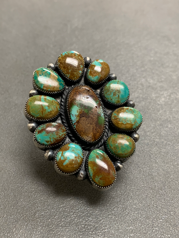 Hemerson Brown Navajo sterling silver turquoise ring