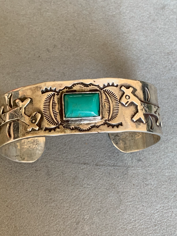 Fred Harvey Horse Turquoise Bracelet