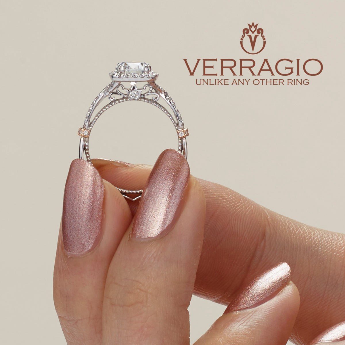 Diamond Engagement Ring Verragio Parisian Collection DL 106CU 1.50ctw