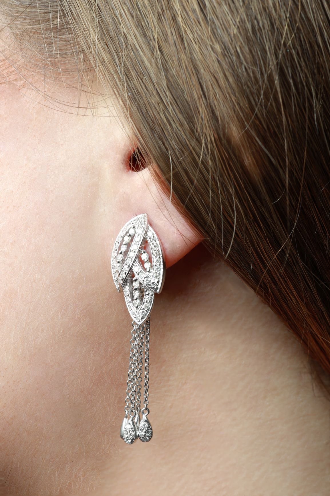 0.75 ctw Diamond Vintage Inspired Earrings