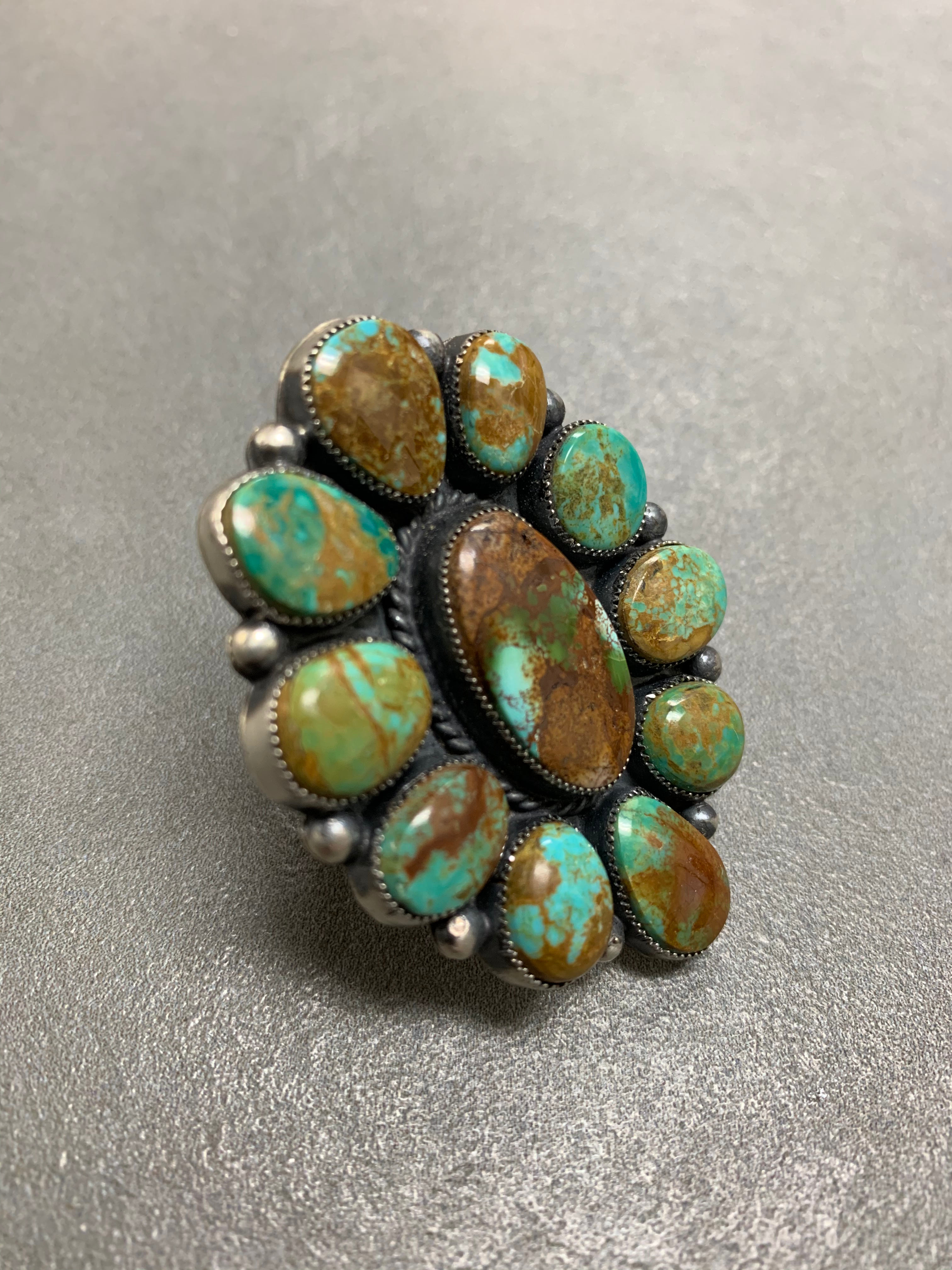 Hemerson Brown Navajo sterling silver turquoise ring