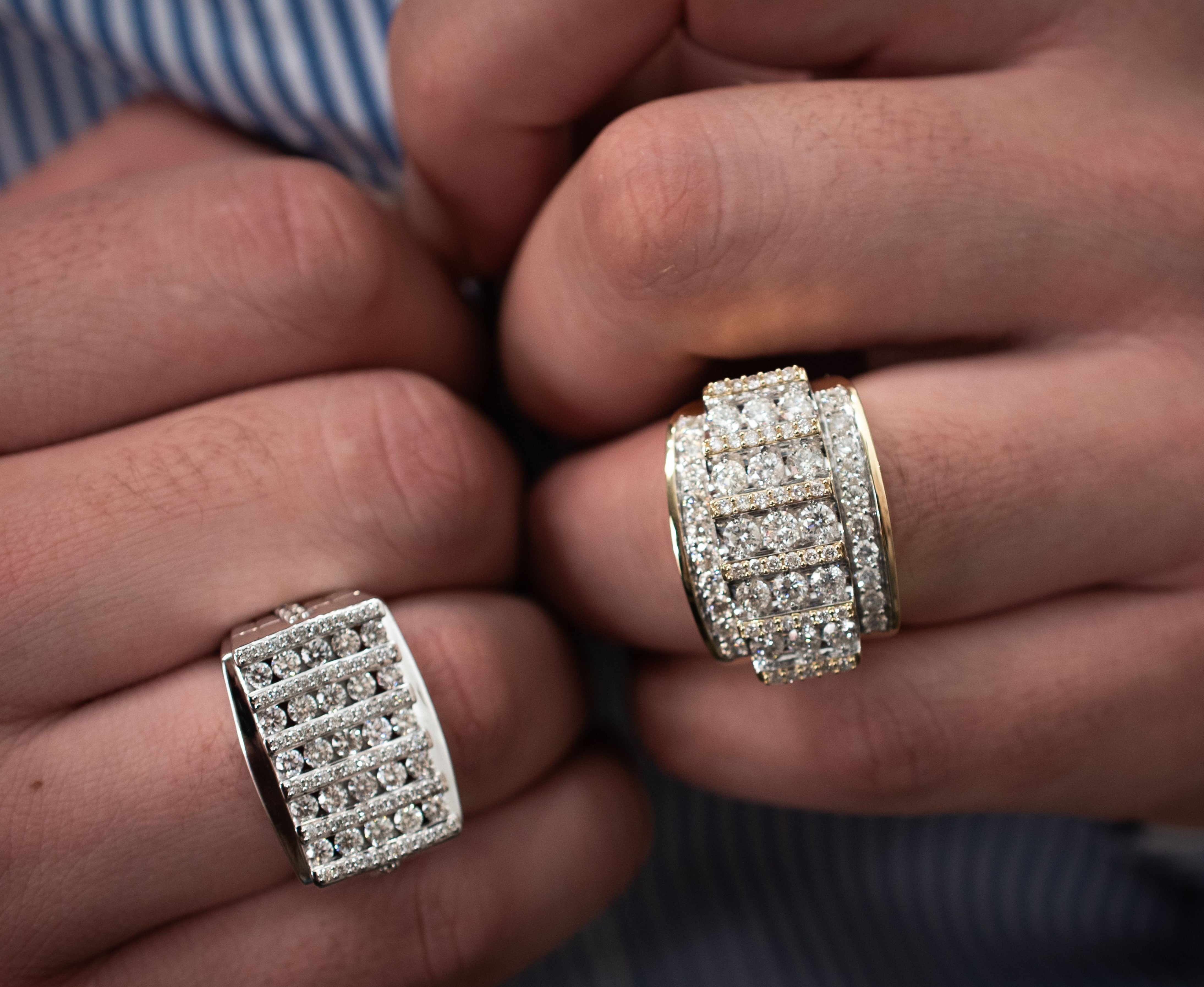 Men's 3 ct Diamond Ring White Gold