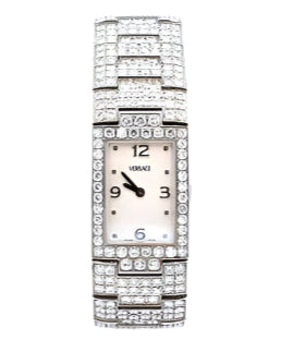 Stainless Steel Diamond Greca Watch