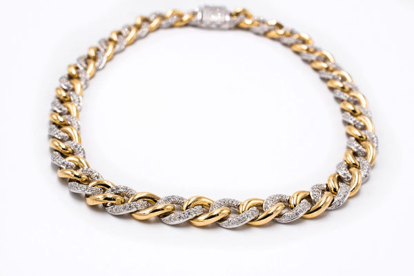 8 ctw Two-Tone Cuban Diamond Necklace Chain