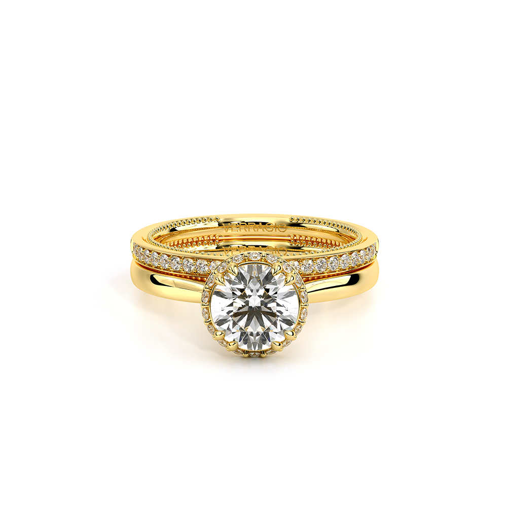 Verragio Solitaire Collection Hidden Halo Diamond Engagement Ring Lab Grown Center Diamond