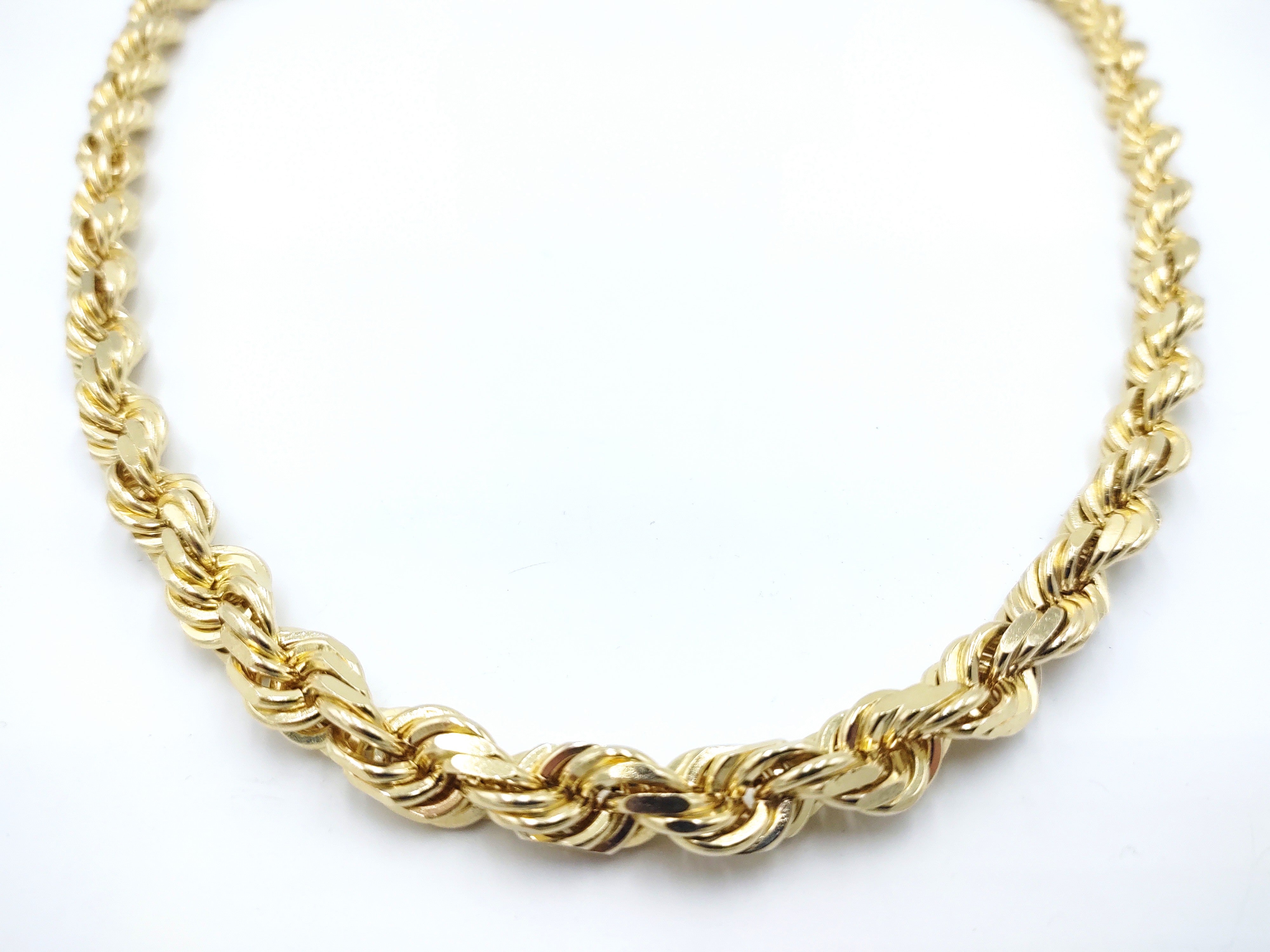 Hollow 10k Gold Rope - 10mm