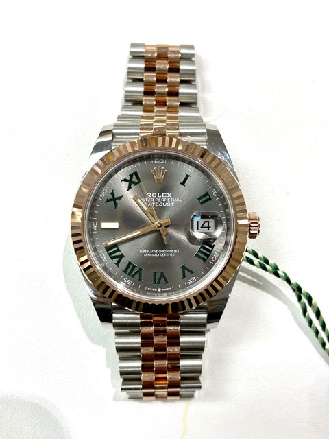 Pre-Owned Rolex DateJust Wimbledon Two-Tone 18k Everose 126331