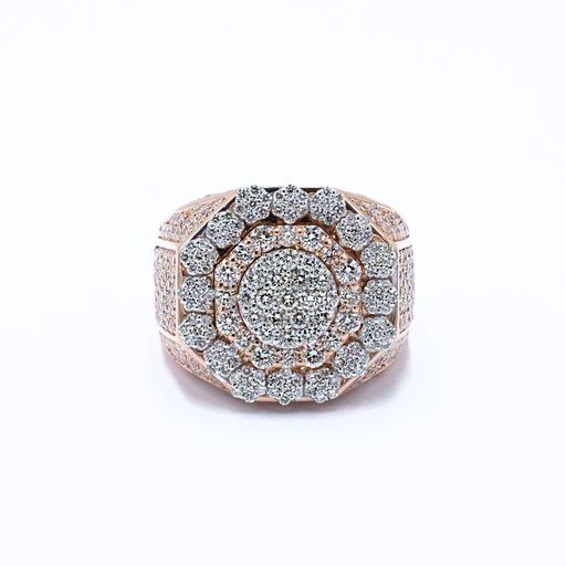 3.25 ctw Men's Pave Flower Cluster Diamond Ring